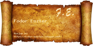 Fodor Eszter névjegykártya