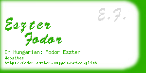 eszter fodor business card